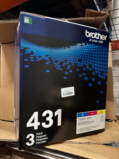 Brother TN-431 3PK 3Pcs Toner Cartridge - Cyan, Magenta, Yellow Brand new