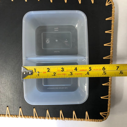 28oz Food Containers 2 Section Meal Prep FBA Free Food Truck 500 Set with Lid