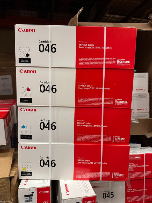 Canon 046 4 Colour Set Toner Cartridge Black,Cyan,Magenta,Yellow Sealed Box