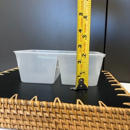 28oz Food Containers 2 Section Meal Prep FBA Free Food Truck 500 Set with Lid