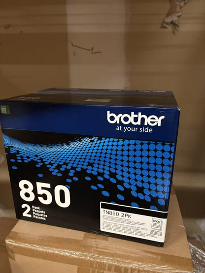 BROTHER TN850 HIGH-YIELD BLACK TONER CARTRIDGE - TN-850 2 PACK