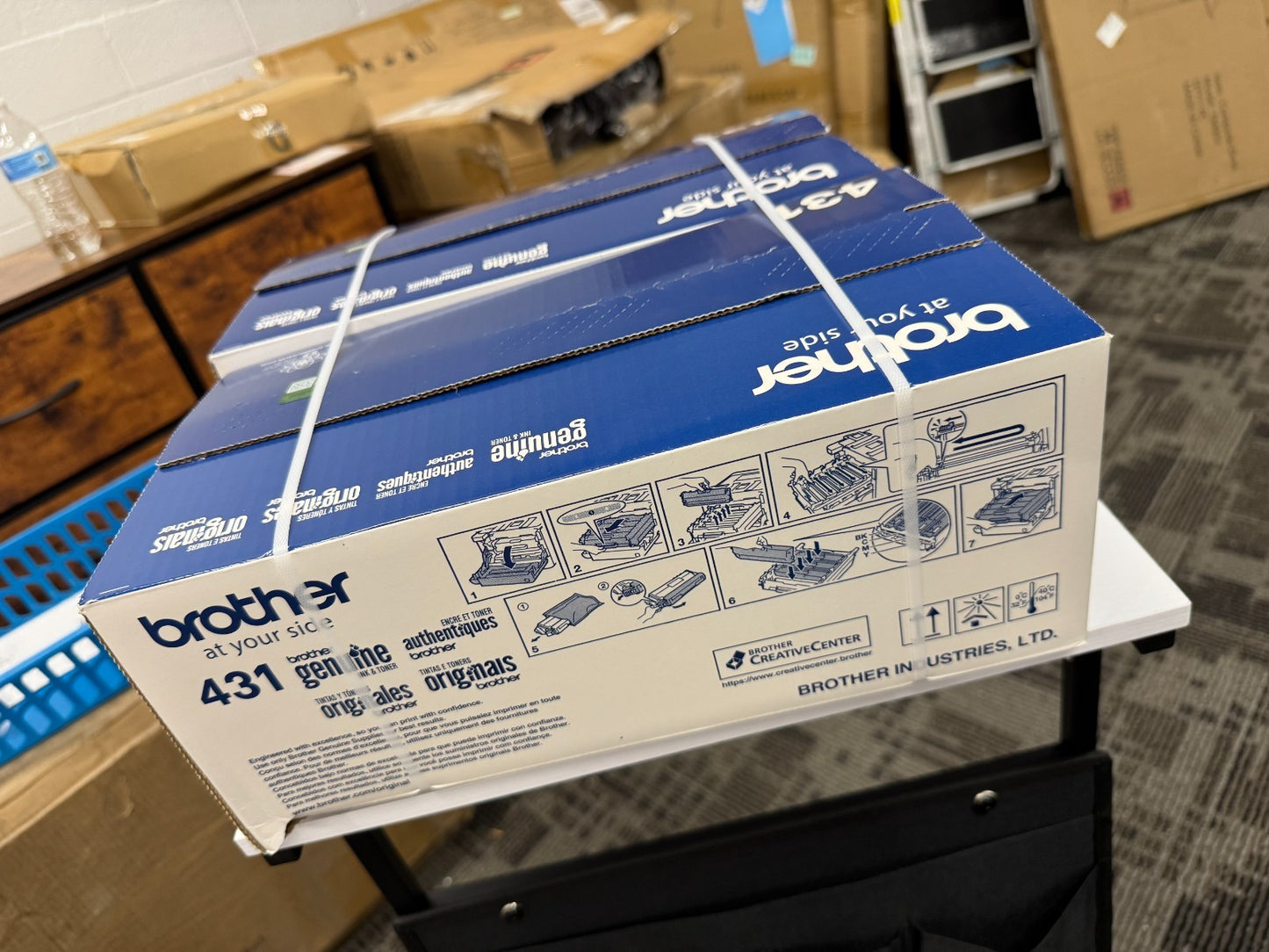 Brother TN431 BK Printer Toner High Yield Black Toner Cartridge Sealed 2 Pack