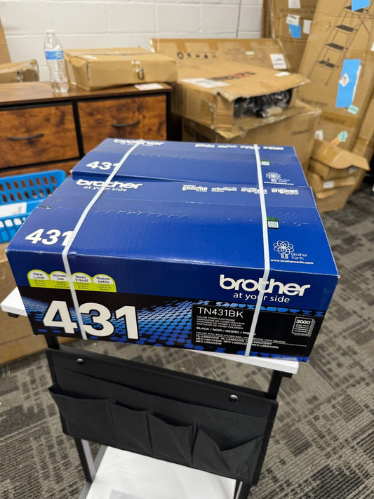 Brother TN431 BK Printer Toner High Yield Black Toner Cartridge Sealed 2 Pack