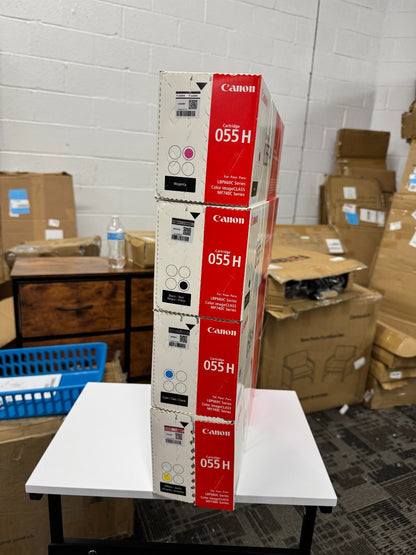 Canon 055H High Yield Toner Cartridge Set CYAN MAGENTA YELLOW BLACK