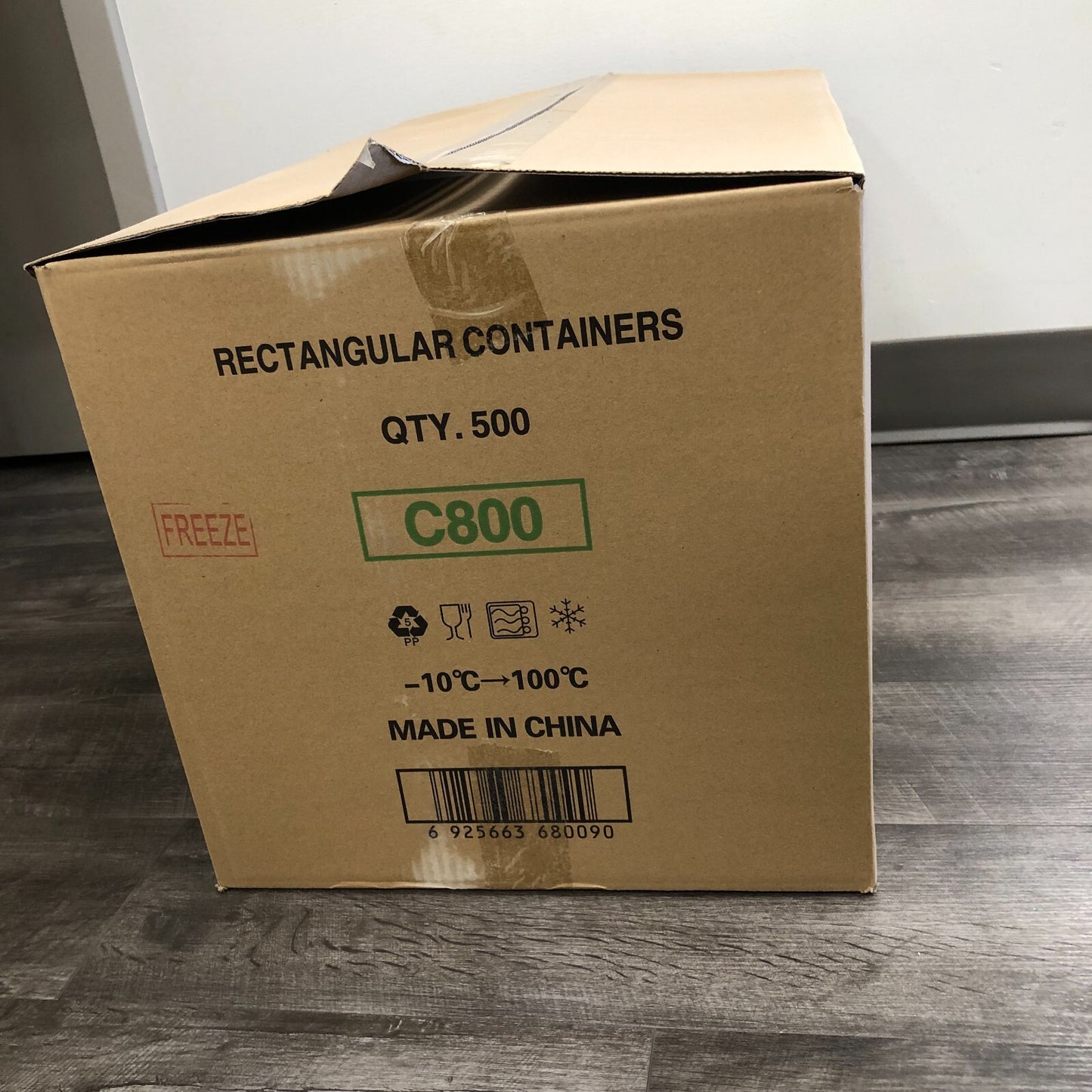 28oz Food Containers 2 Section Meal Prep FBA Free Food Truck 500 Set with Lid