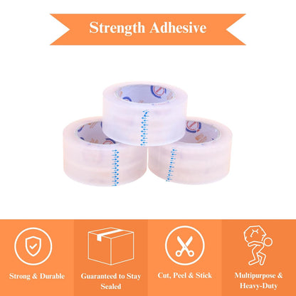 2 Inch x 110 Yards Heavy Duty Clear Packing Tape, 66 Roll Refills, 2.0 mil Thickness