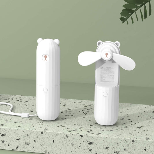 Handheld Fan Portable Mini Fan Portable Fan Rechargeable Usb Fan personal Fan Ideal Battery Operated Fan Suitable for Men Women Child Indoor Outdoor Use Adjustable Speed Rechargeable Fan(White-1pcs)