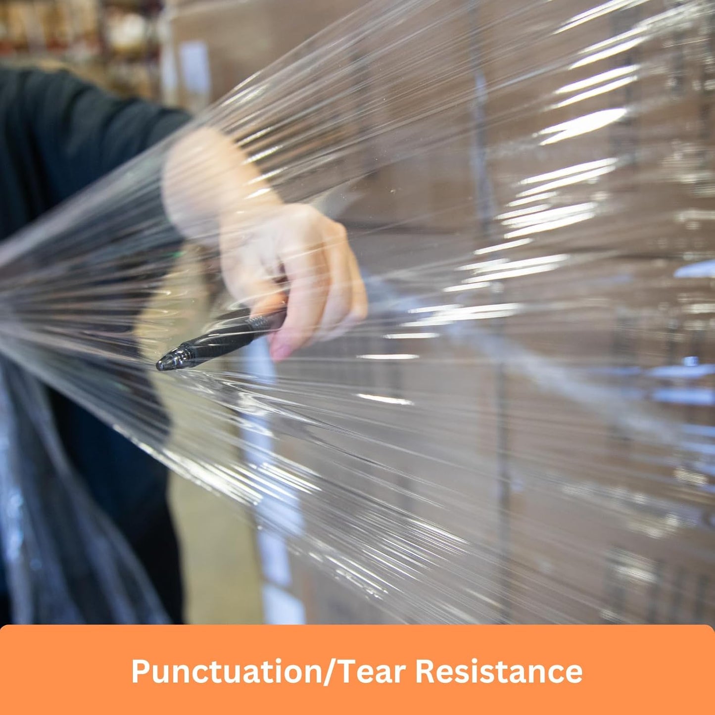 18" x 1100' 60 Gauge 4 Rolls Stretch Wrap Clear