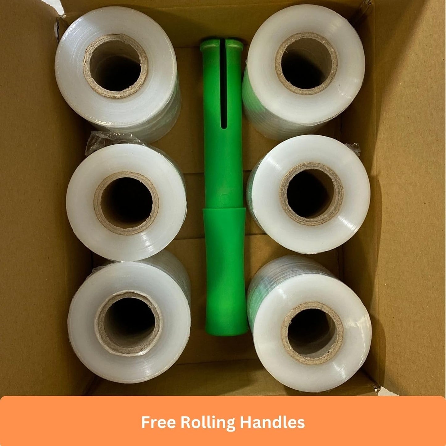 5" x 1100' 60 Gauge 24 Roll Mini Stretch Wrap Clear