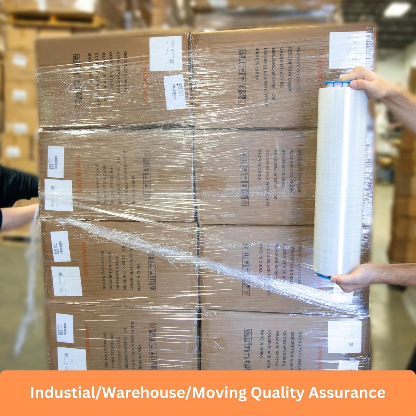 18" x 1100' 60 Gauge 4 Rolls Stretch Wrap Clear